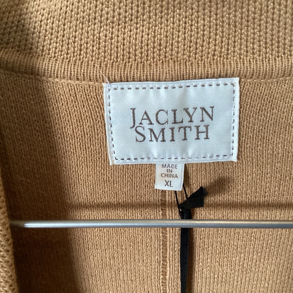 NWT Jaclyn Smith Camel Blazer Cardigan, Camel, Neutral, Fall XL - Picture 2 of 7